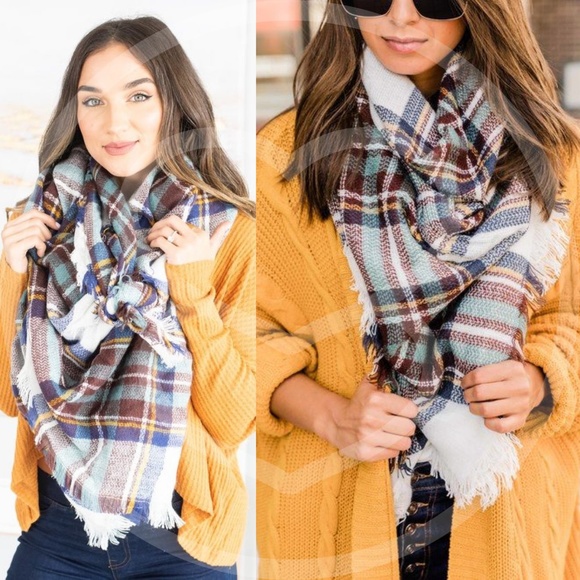 CELINE hello fall scarf - teal mix - Picture 4 of 5